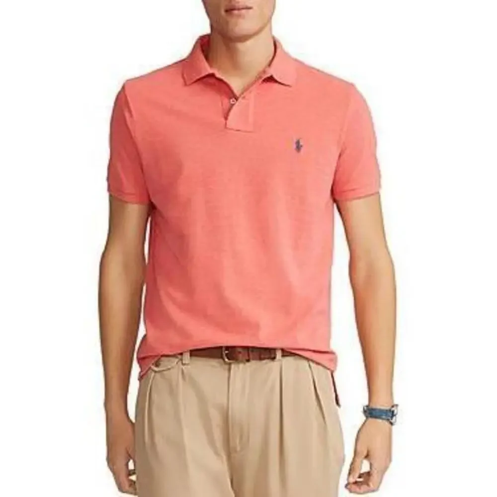Polo Ralph Lauren Men's Red Slim Fit Mesh Polo XL